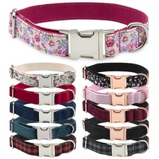 Luxury Dog Collar Strong Adjustable Metal Buckle with Optional Matching Lead