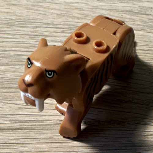 Lego brown sabre toothed tiger - brown,