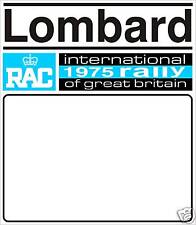 1975 LOMBARD RALLY DOOR BADGE- RACE NUMBER GRAPHIC