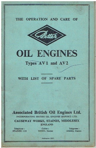 Petter type av1 av2 diesel - type, &