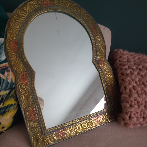 Vintage moroccan arched mirror - vintage,