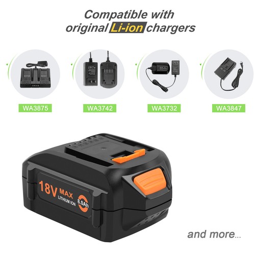 0ah ion battery for worx - 8.0ah,