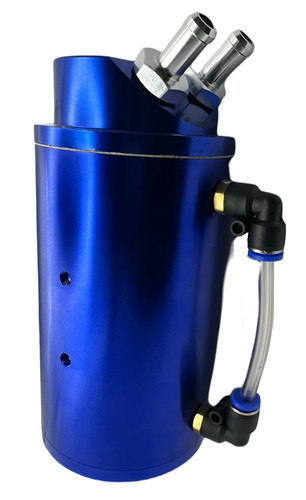 Catch can blue round oil - can,