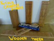 Wooden : Treen : Cribbage Boards :Various Styles Vintage :More being added