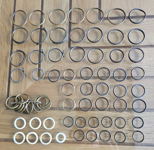 Vintage curtain rings brass - vintage,