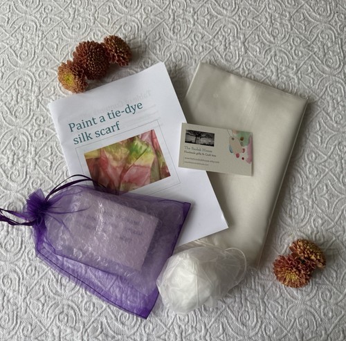 Silk painting scarf - kit, glade