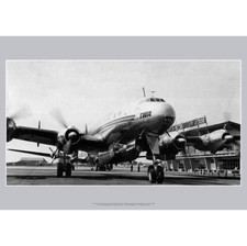 Trans World Airline Lockheed Constellation Art Print – Paris '48– 2 sizes Poster