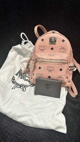 Mini mcm backpack pink leather - backpack,