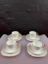4 x Radford China Art Deco Tea