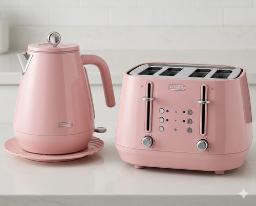Delonghi eclettica pink kettle - delonghi,