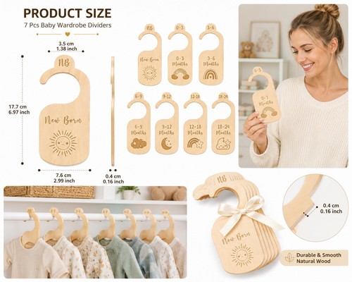 Baby clothes dividers wooden - baby,