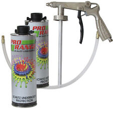2 x Car Body Schutz + Gun - Black Underseal + Underbody Coating Gun Texture 3M