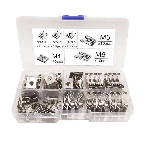 60pcs stainless steel nut - stainless, u