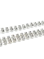 1M Diamante/Rhinestone Silver
