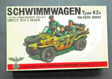 Vintage 1/48 Bandai WW2 German SCHWIMMWAGEN Type K2s Amphibious Jeep model kit