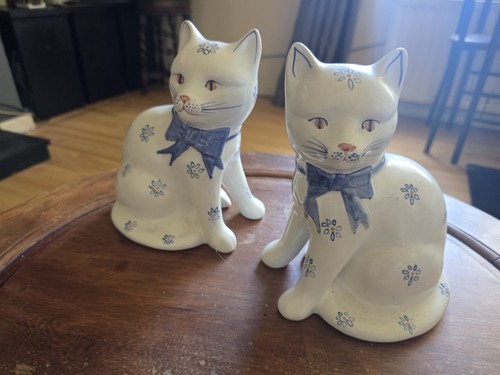 Pair vintage hand - vintage, hand-painted
