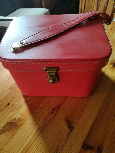 1960s vintage red - red, vanity