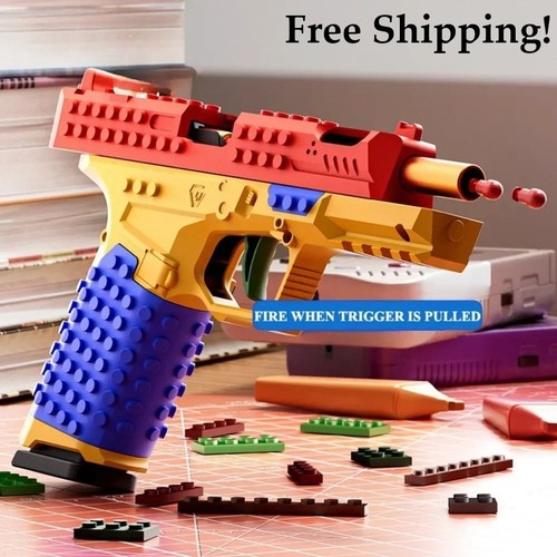 Building block toy gun soft - block,