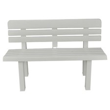 2 Seater Plastic Garden Bench, Weather, Resistant, Relaxing Outdoor Furniture 