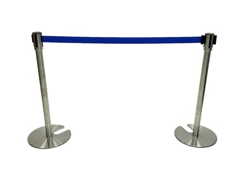 Blue stretch barriers - blue, barriers,