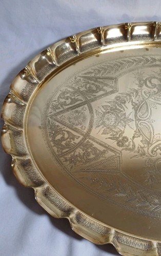 Brass tray vintage - tray,