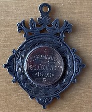 Solid Silver & 9ct Rose Gold Medal In Gaelic Irish Co Fermanagh Dated 1905