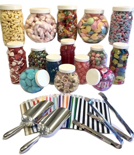 Plastic sweet jars scoops - 15, 2