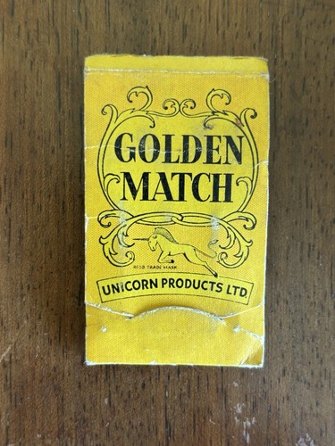 Golden match unicorn miniature - match,