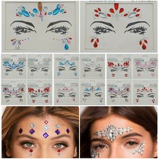 Face Gems Adhesive Glitter Jewel Tattoo Festival Rave Party Body Make