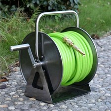 Garden Hose Reel Cart Heavy Duty Metal Hose Reel Stand Water Hose Storage Reel
