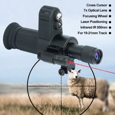 Digital  7X Night Vision Monocular 850nm Infrared Scope Hunting Cross Cursor