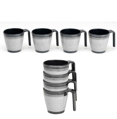 Granite stacked mug set - 4x,