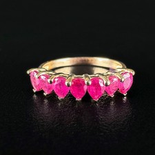 9ct Gold Ruby Half Eternity
