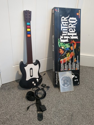 Ps2 guitar hero with - with, box