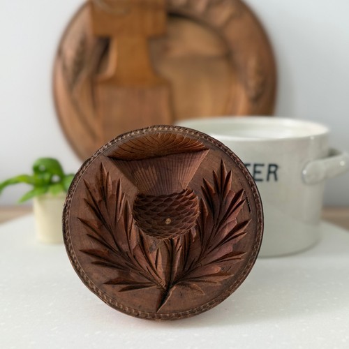 Antique treen butter - antique,