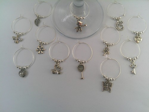 Mixed silver tone - tone, wine