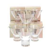 Malibu Martini cocktail glasses engraved 200ml set of 6