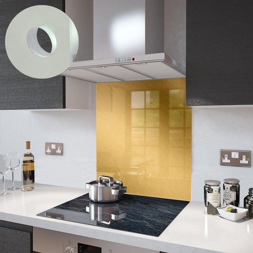 Glass splashbacks brushed gold - brushed,