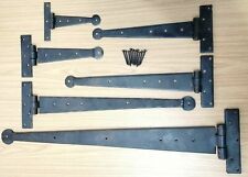 Hand Forged Tee Hinge Strap T Hinge Beeswax Penny End Finish Sold In Pairs New