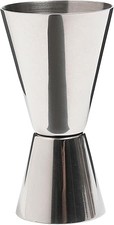 BarCraft Cocktail Jigger Dual Spirit Measure Cup, Stainless Steel, 25ml/50ml