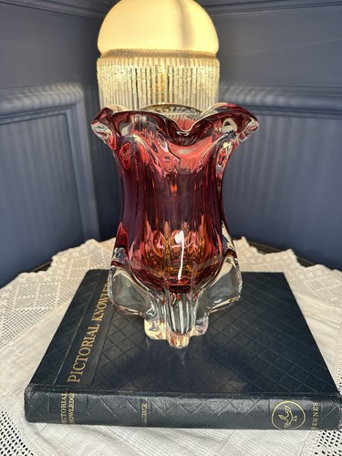 Vintage murano style cranberry - vintage,