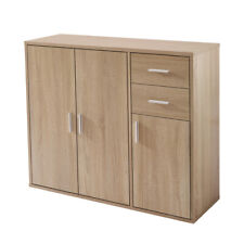 Wooden Sideboard Cabinet Cupboard Unit Storage Furniture With 2 Drawers 3 Doors