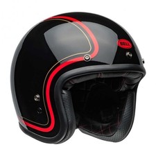 Bell Open Face Helmet - Unisex Adults - Custom 500 ECE 22.06 CHIEF (Black/Red)