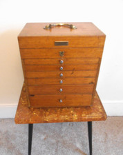 Vintage Dentist Cabinet Collectors Drawers With Key
