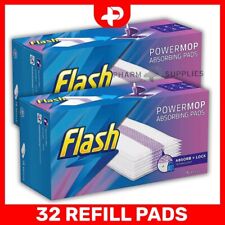 Flash Power Mop 16 Refill Surface Cleaning Pad Disposable Absorbent Cloth 2 Pack