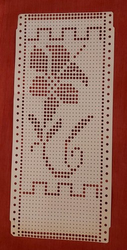 Hand punched punchcard - hand, suit