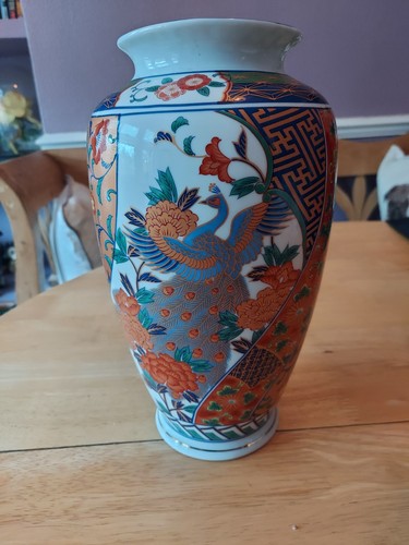 Japan peacock vase ceramic - japan,