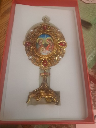 Holy family icon monstrance - holy,