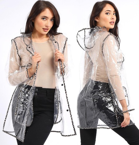 Womens transparent rain mac - rain,