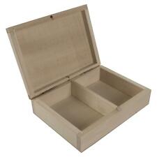 Birchwood Playing Card Box | Two Sections Decorative Holder Case | Bolt Closure